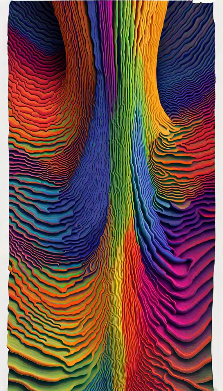 Rainbow Firefly Mating Display in 3D Digital Art