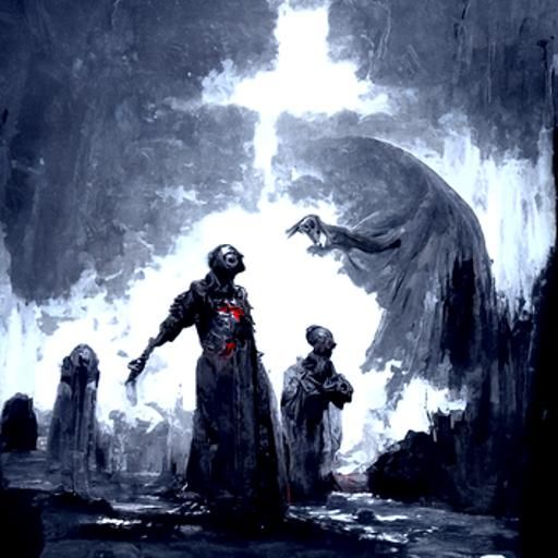 Dramatic Horror Scene in Doré Style