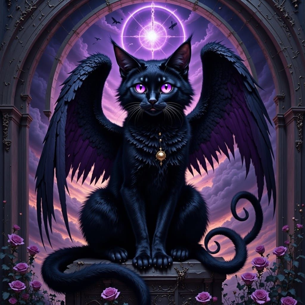 Gothic Feline Angel