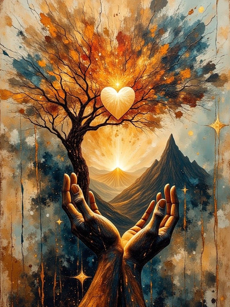 Peaceful Mind: Integrity, Compassion, Perseverance Art