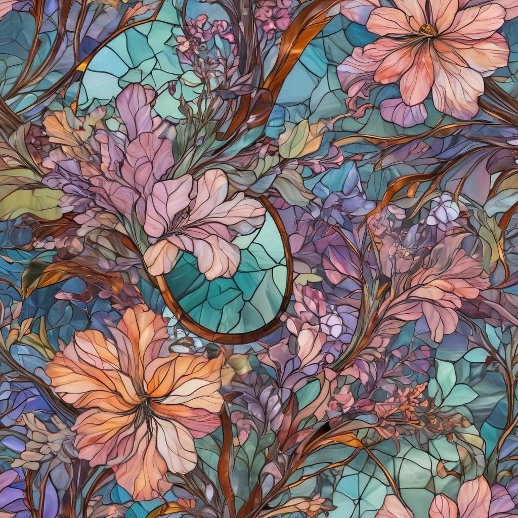 Botanical Floral Centerpiece with Flowing Liquid Art