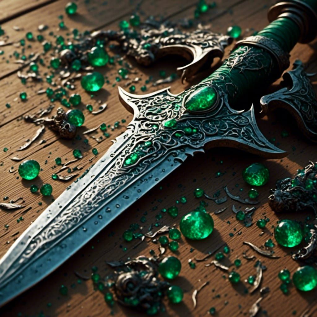 Intricate jeweled dagger with a gem of paralysis in it.. for...