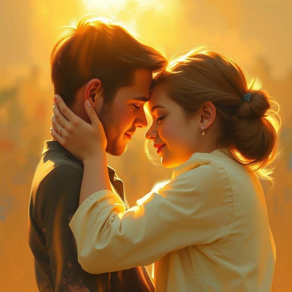 Warm, Golden Light on Tender Moments of Affection