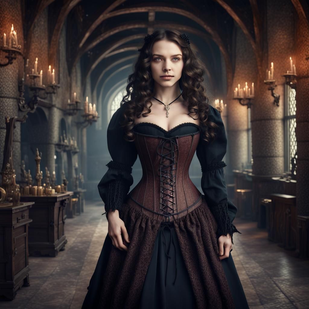 Medieval Witch in Lair: Fantasy Concept Art