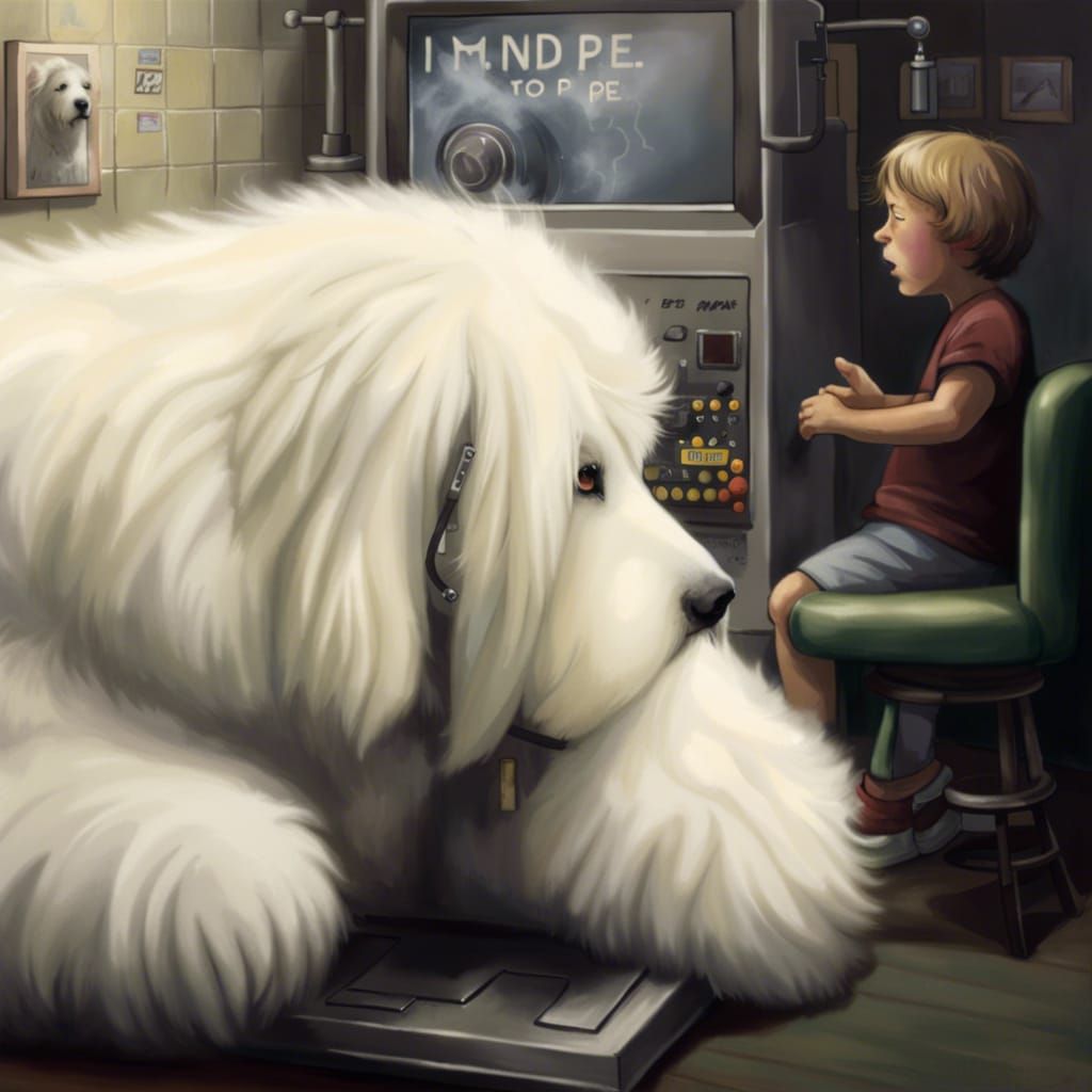 A Young Inventor With His Dog Bark Translator