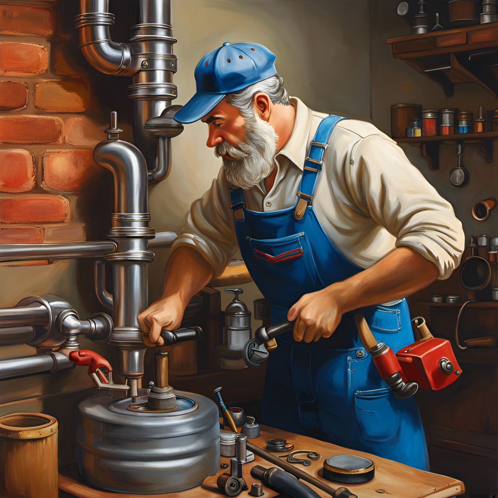 Claude Monet being a Plumber