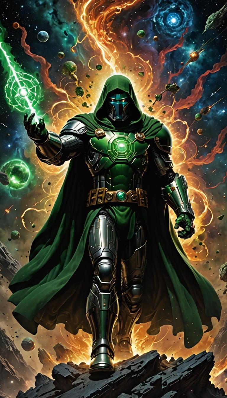 Dr. Doom Materializing from Cosmic Energy