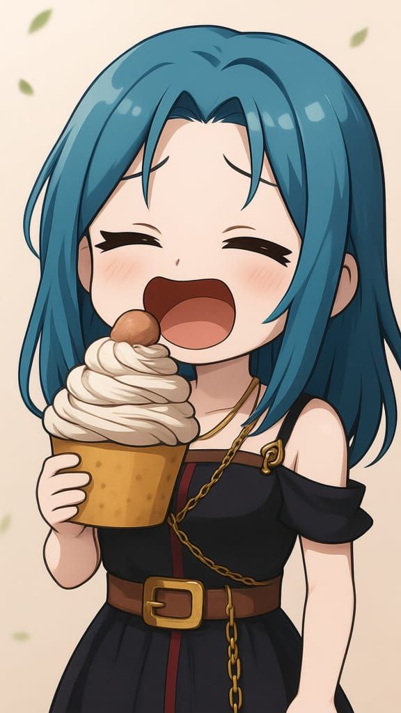 Anime Portrait of Subject with Sword in Forest