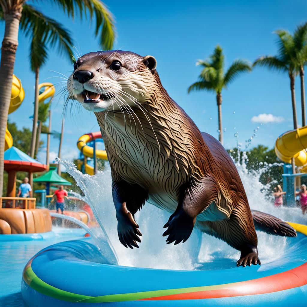 Otter: Must of went through the tube at water park