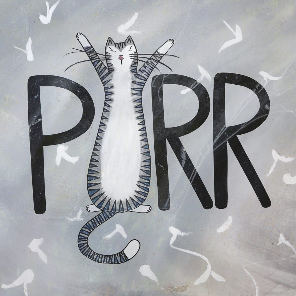 Cat Stretch: Onomatopoeia Word Art