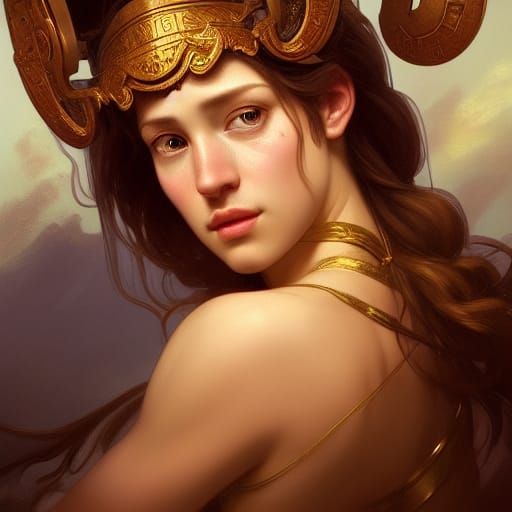 Renaissance Portrait of Greek Goddess Athena