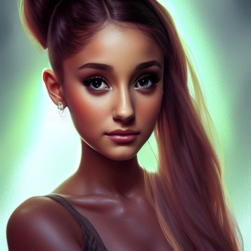 Ariana Grande Portrait: Hyperdetailed Digital Art