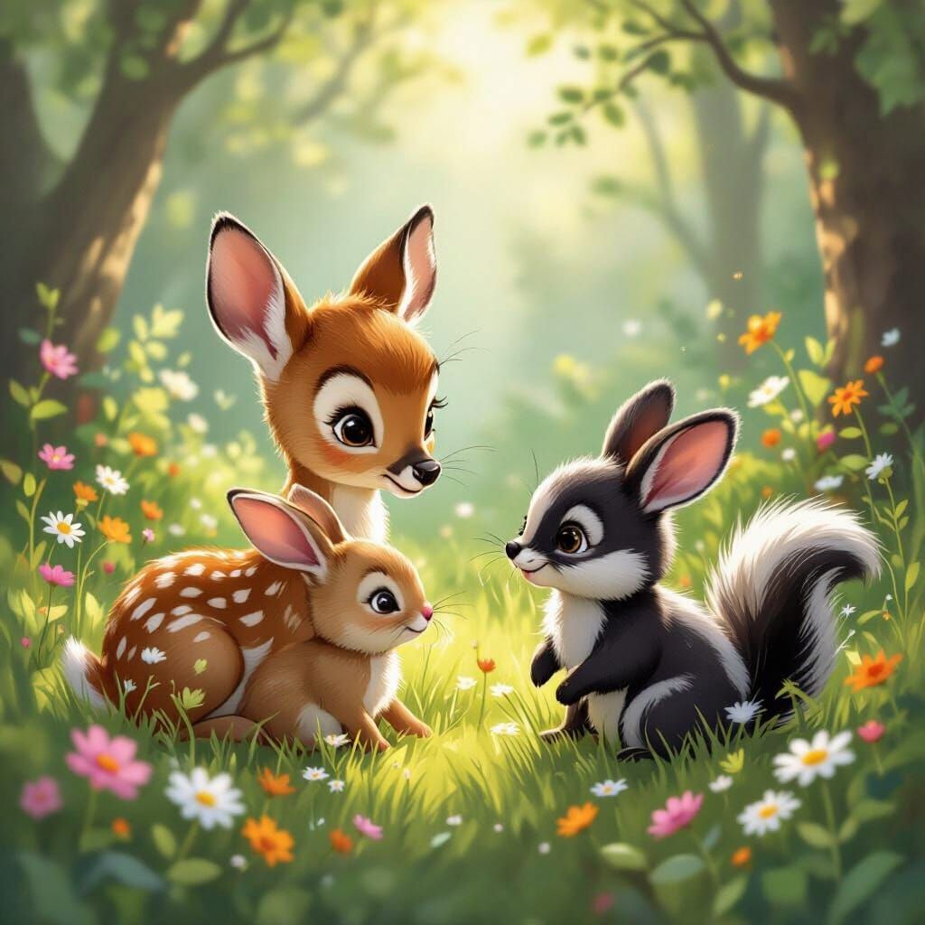Forest Friends Play: A Children's Illustration