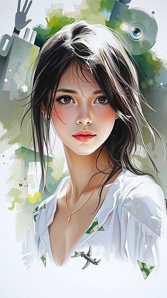 Contemplative Wanderer in a Dreamy Landscape