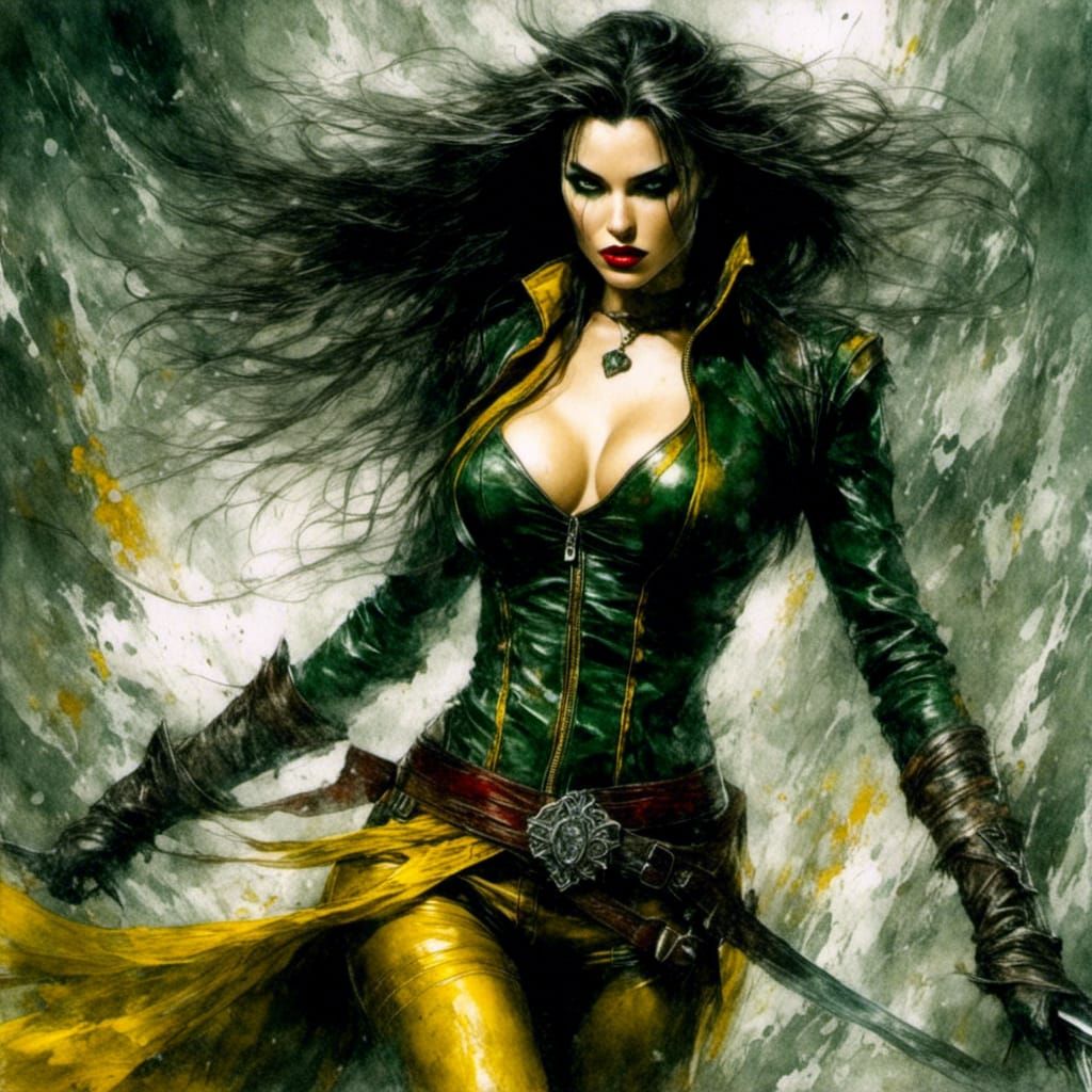 Rogue of X-Men Illustration in Anime Art Style