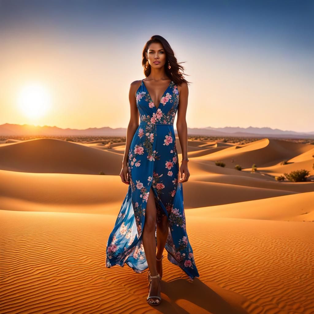 Floral Printed Summer Dress.