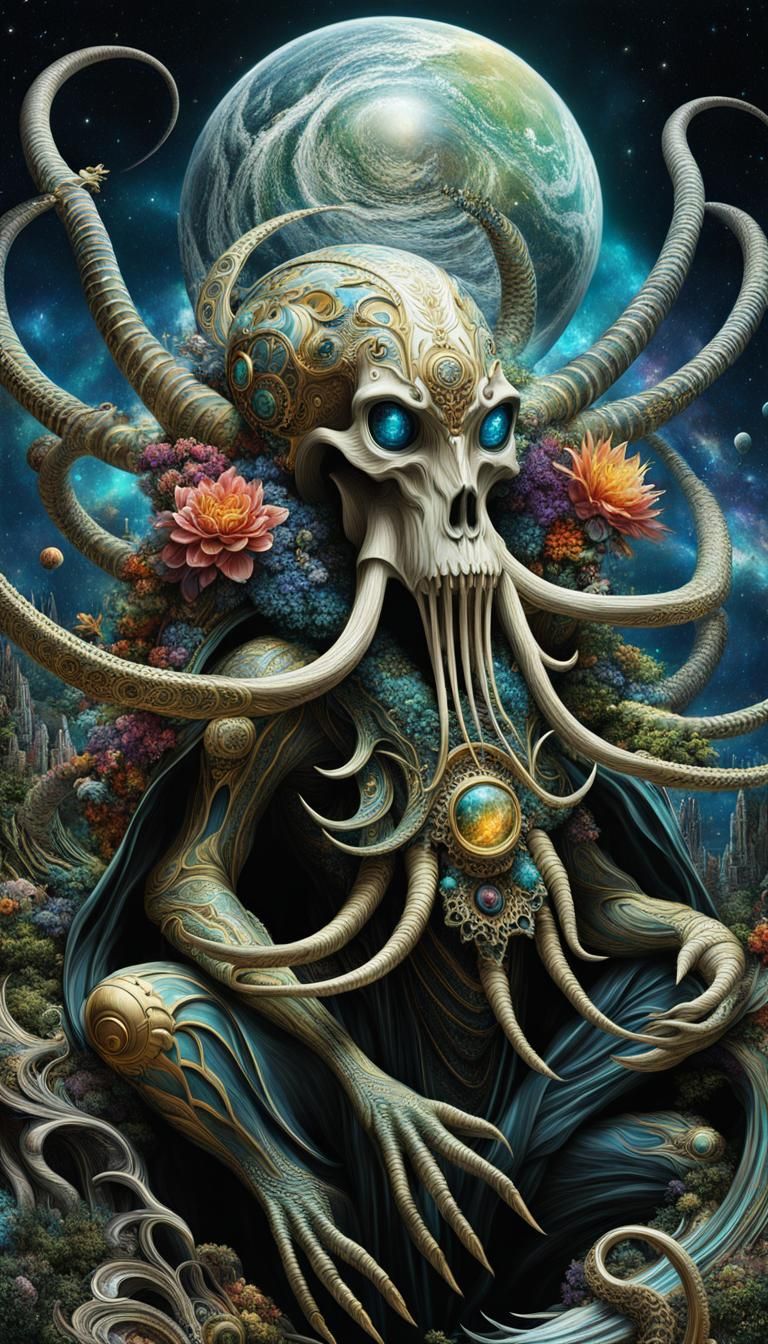 Psychedelic Space-Time Digital Art by Achilleos