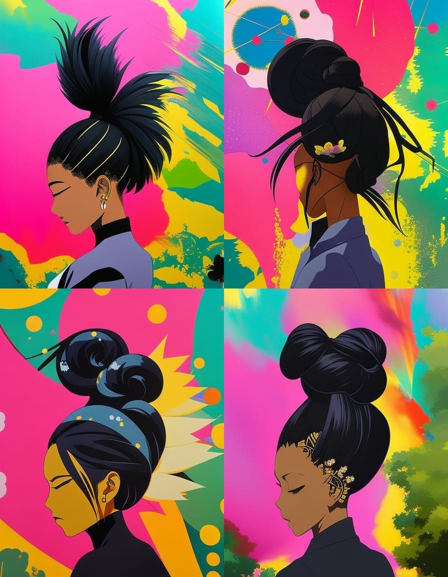 Anime Art: Woman's Mind Painting a Picture