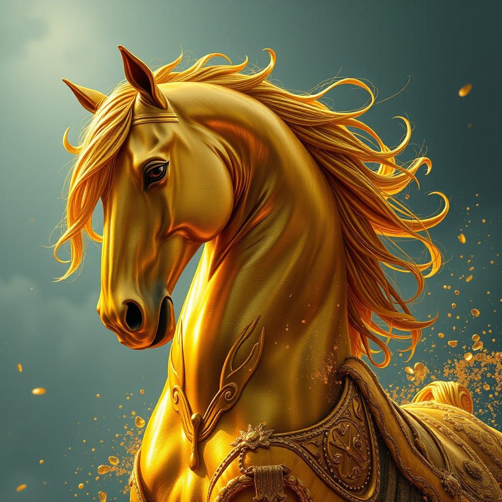 Spectacular Golden Feral Steed