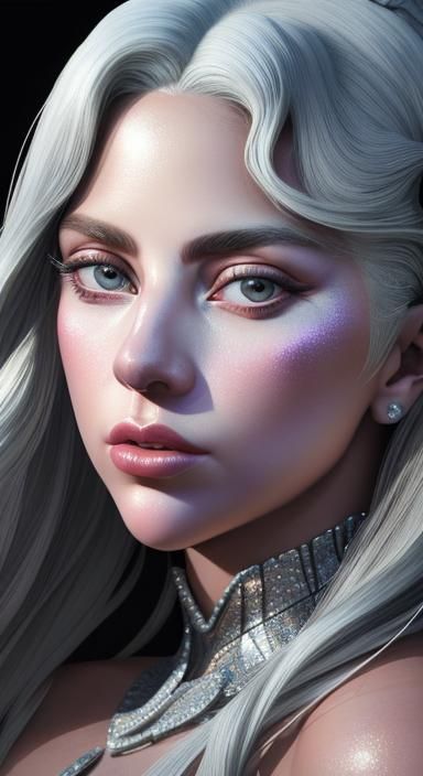 Lady Gaga as Aphrodite in Hyperrealistic Portrait