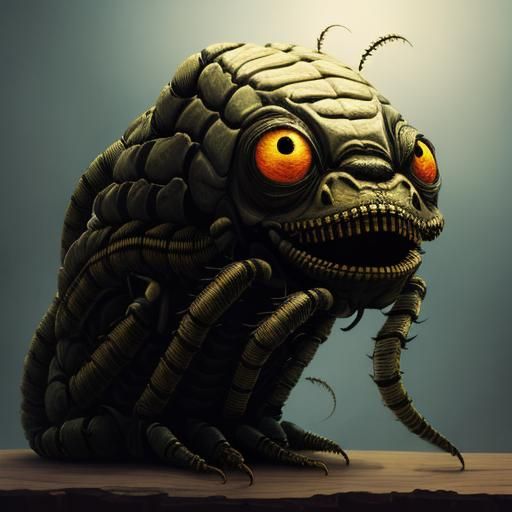 Surreal Caterpillar Thoughts Escape the Mind