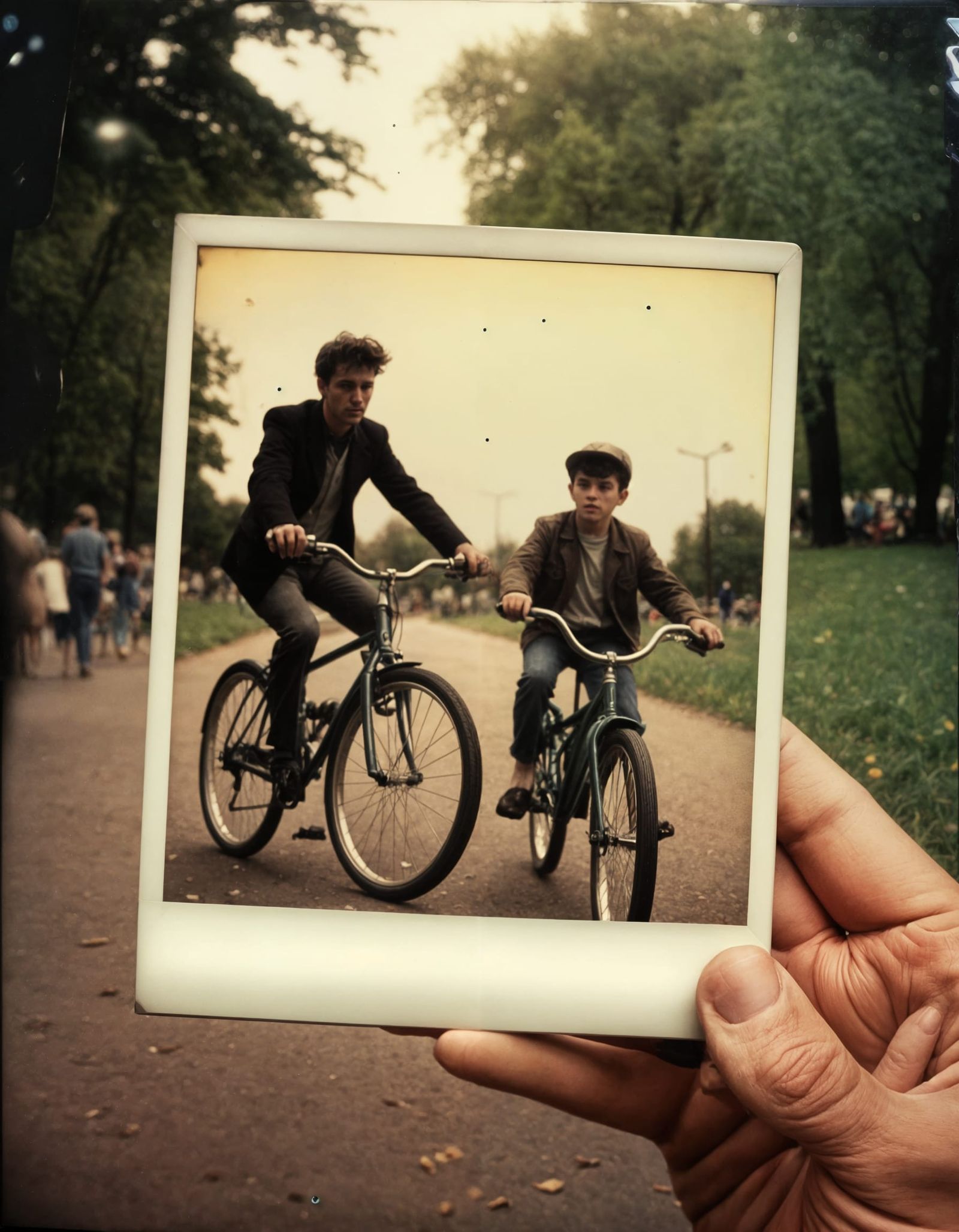 Father and Son at Park in Alessio Albi Style