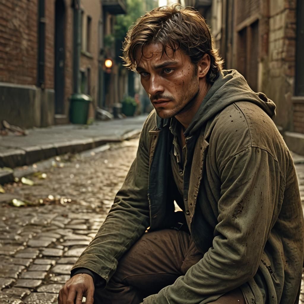 Romeo's Grief: A Cinematic Film Still