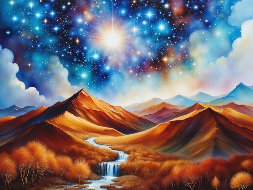 Night Galaxy Reveal with Contrasting Landscape