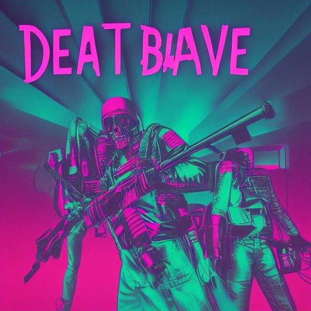 Synthwave Neon Retro 'Death From Above' Scene