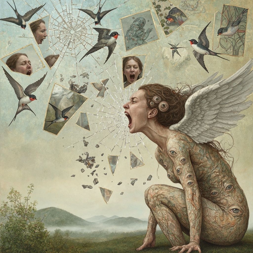 Angel of Memories Screaming Amidst Shattered Mirrors