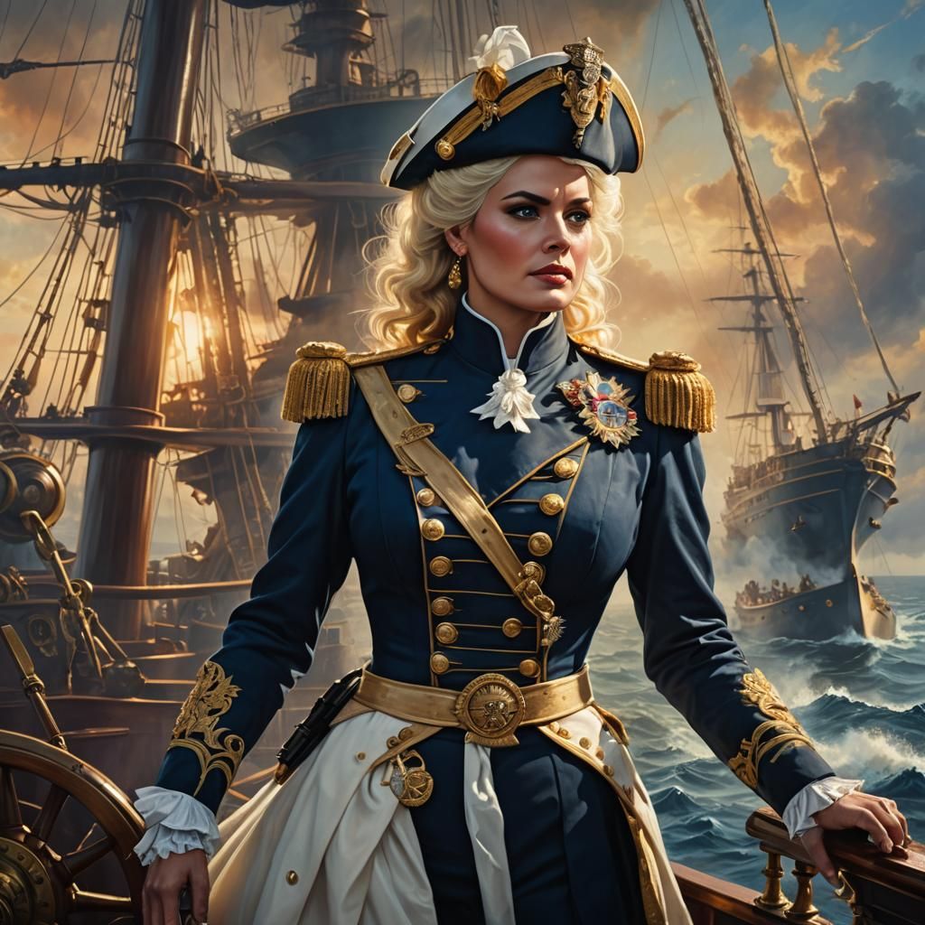 Anna Nicole Smith as Napoleonic Naval Officer