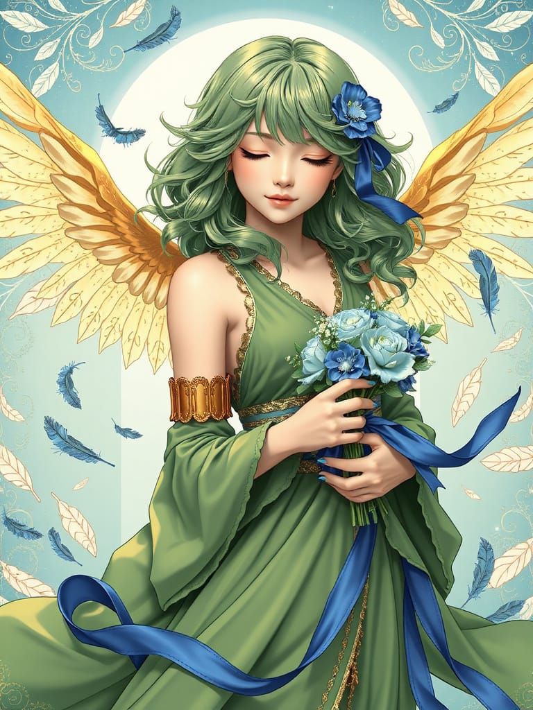 Rydia of Mist in Art Nouveau Style