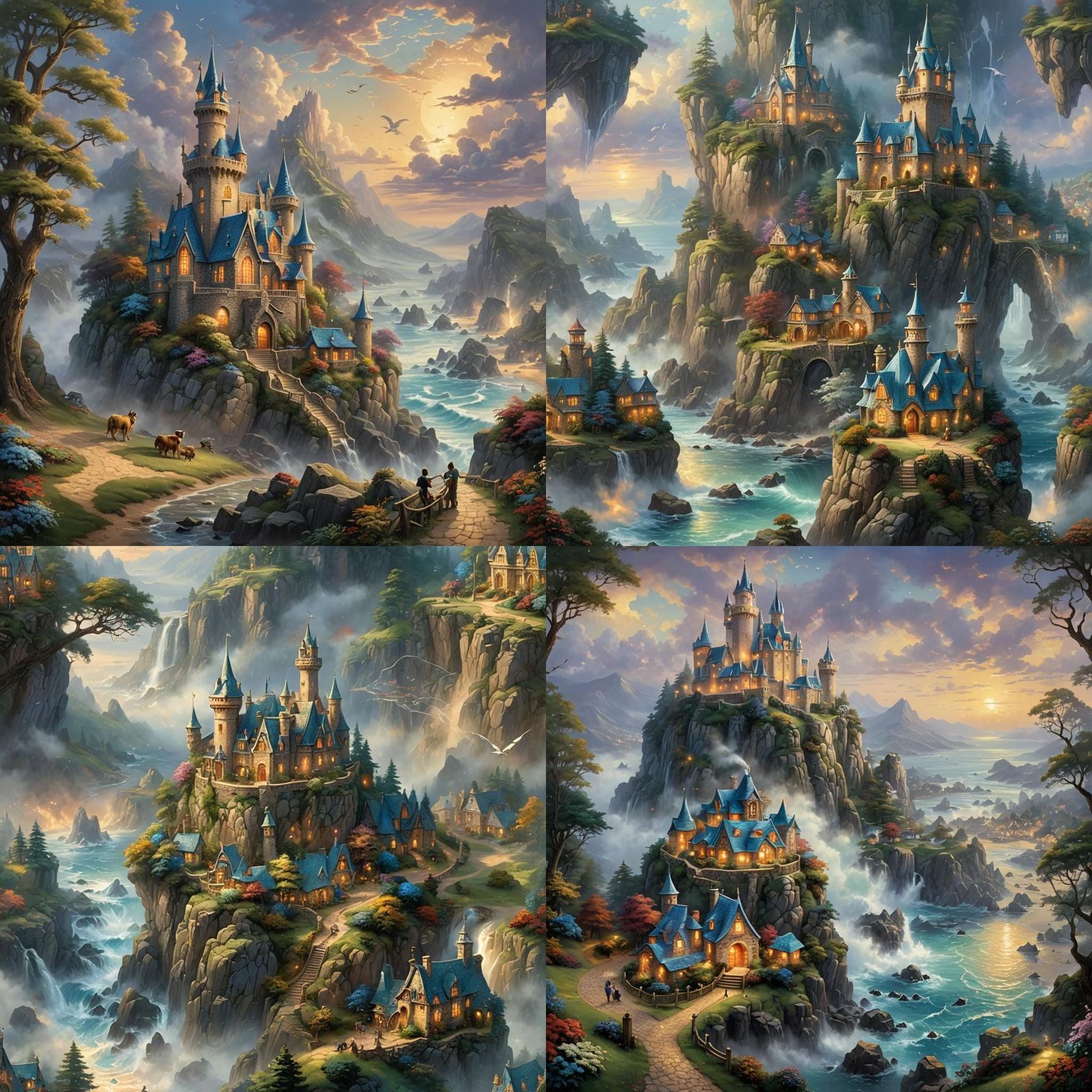 Ethereal Sandcastle Fantasy by Thomas Kinkade