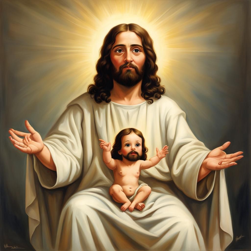 AI Interpretation of a Small Jesus