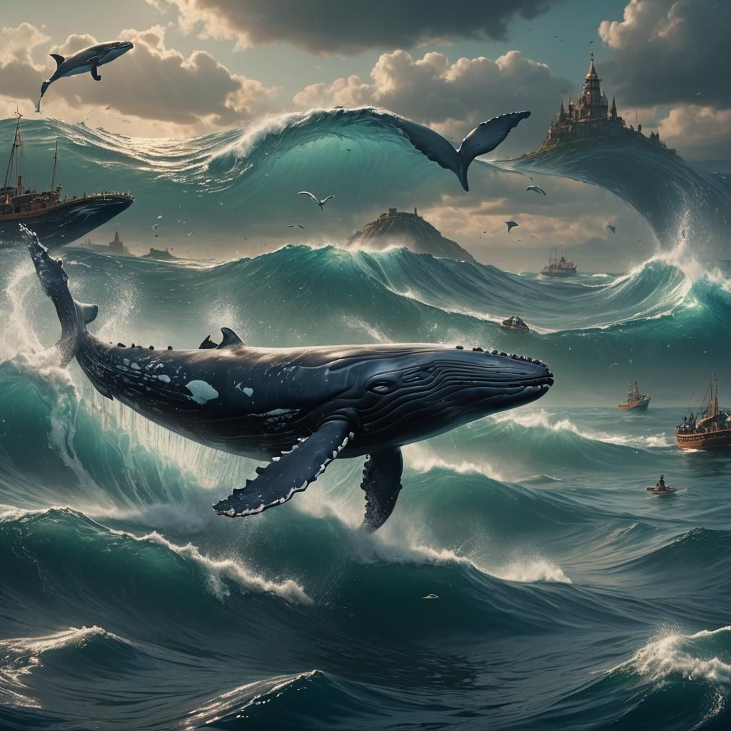 Whale Victorious: A Matte Painting of Triumph