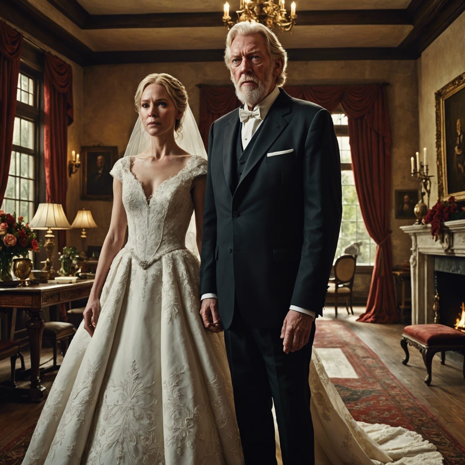 President Snow Confronts Katniss in Victor's Village