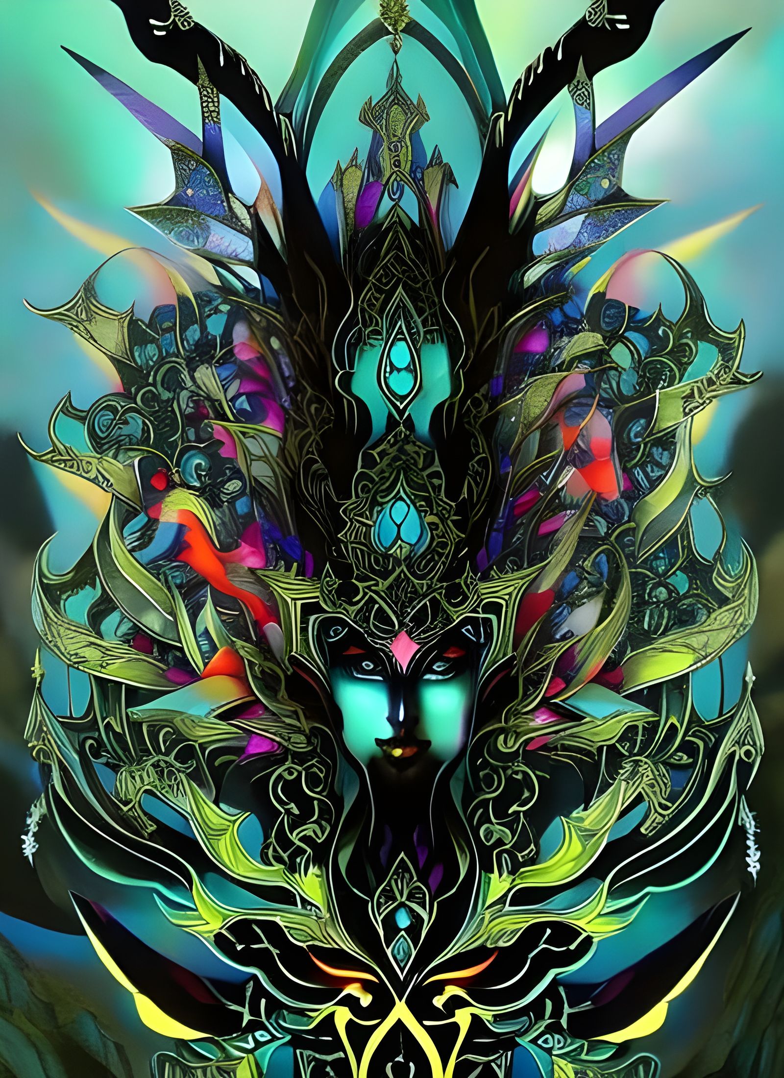 Dragon and Lamb: Ornate 3D Fantasy Art