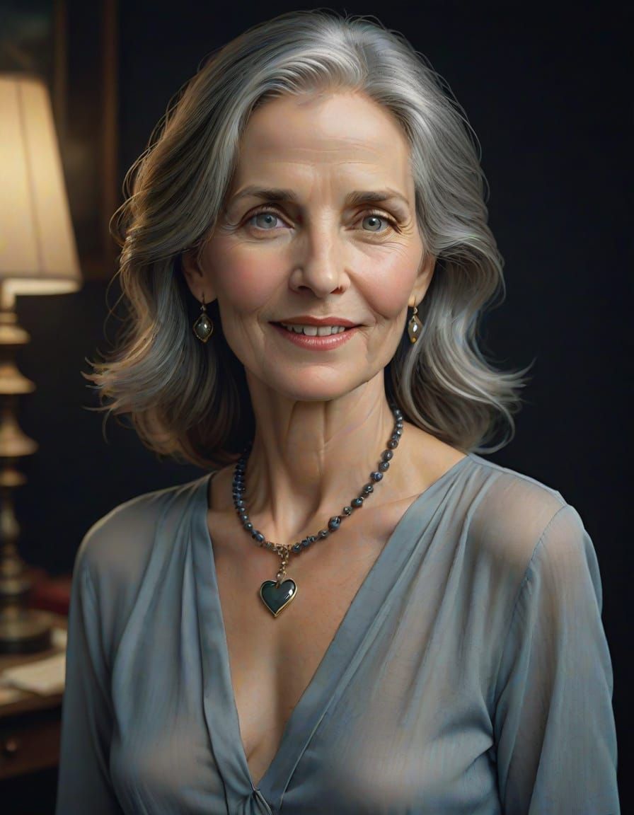 Elegant Woman Poses for Dating Profile in Sophisticated Styl...