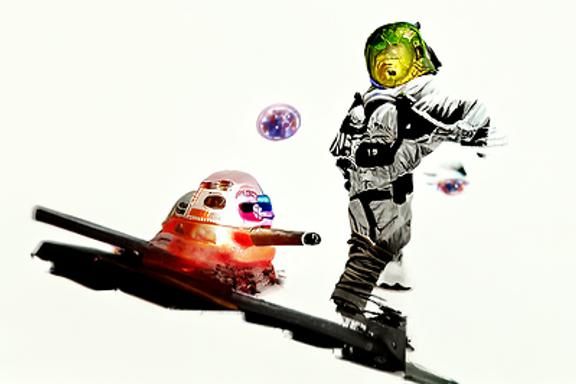 Epic Space War Scene