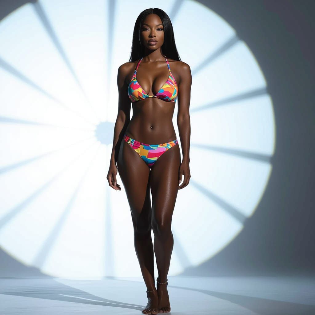 Sensual Portrait of Tall Woman in Cinematic Style