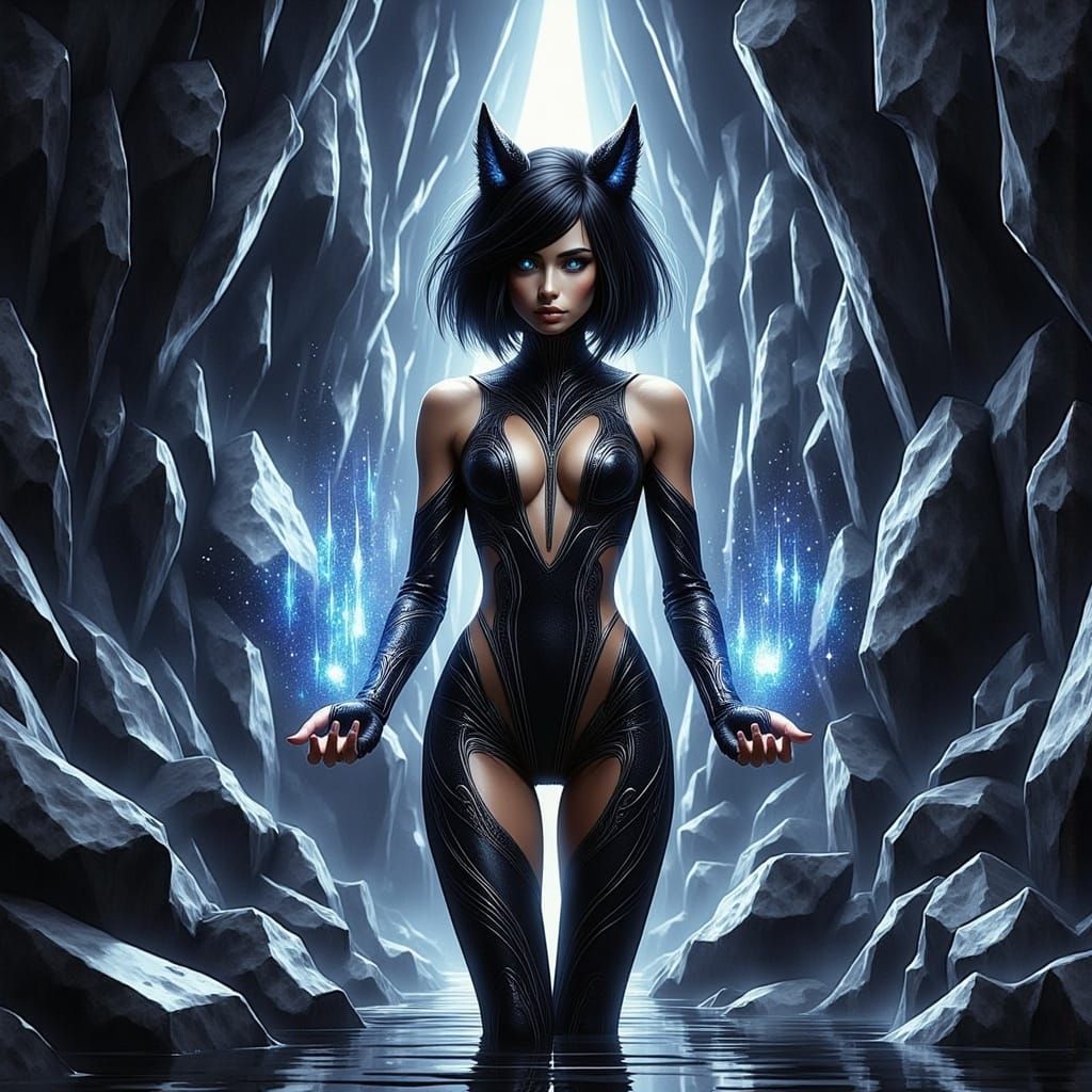 Carbon Woman Generates Diamonds in Crystalline Cave