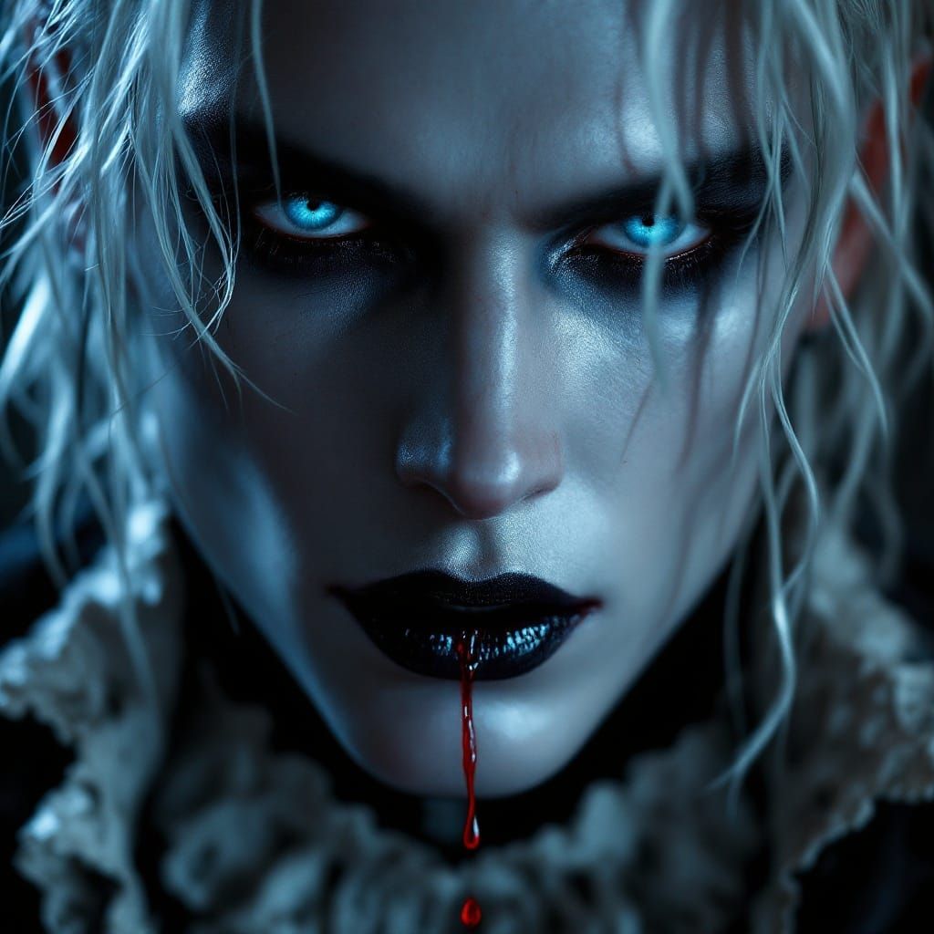 Seductive Vampire Lestat in Dark Gothic Elegance