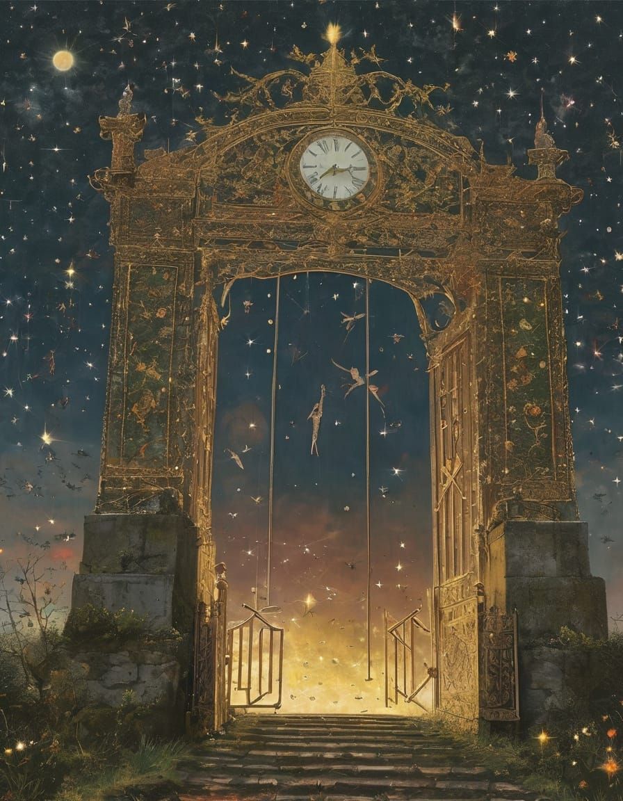 Fairies Near Tannhäuser Gate in Dadd Style