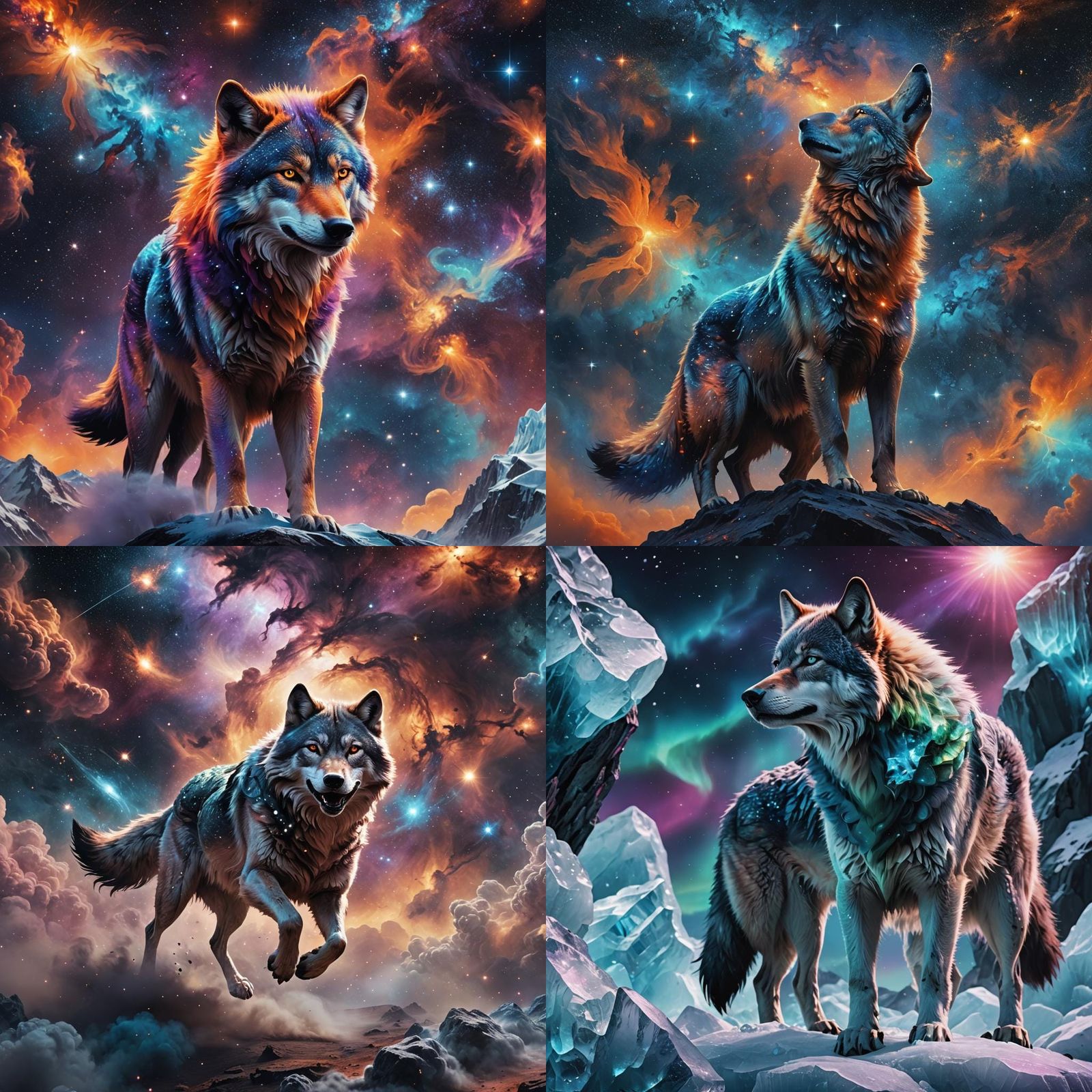 Galactic Wolf Detailed Fantasy Concept Art
