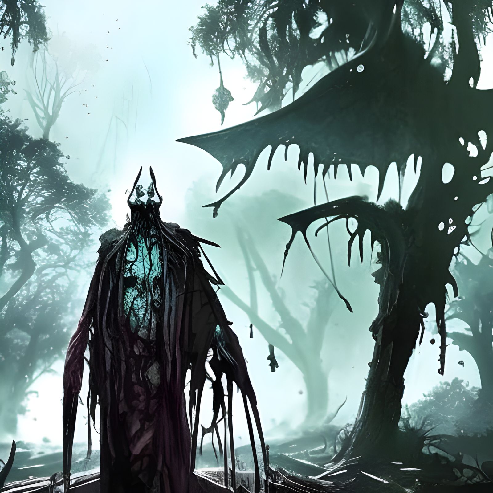 Grotesque Undead Abomination in Zombiecore Horror Art