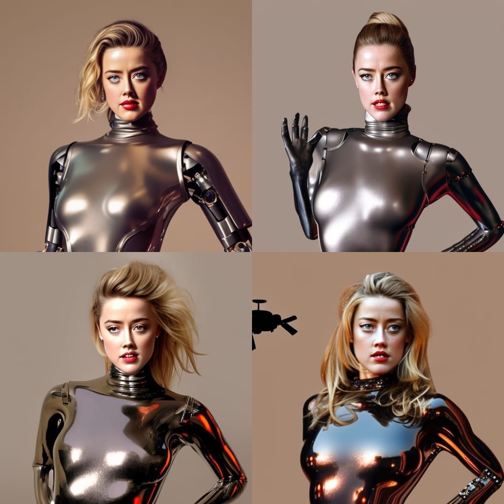 Amber Heard as Fembot in Catsuit: Photo