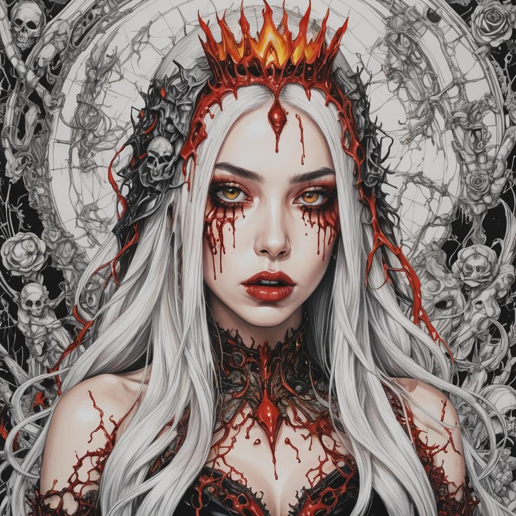 Luxurious Hellish Pop Album Cover Art