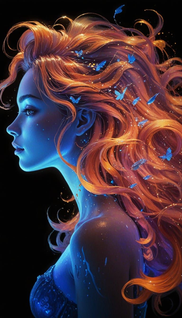 Surreal Fantasy Goddess in Dreamlike Environment