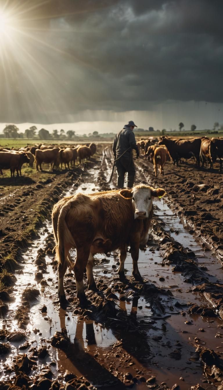 Cosmic Farmstead: A Masterpiece of 35mm Digital Art