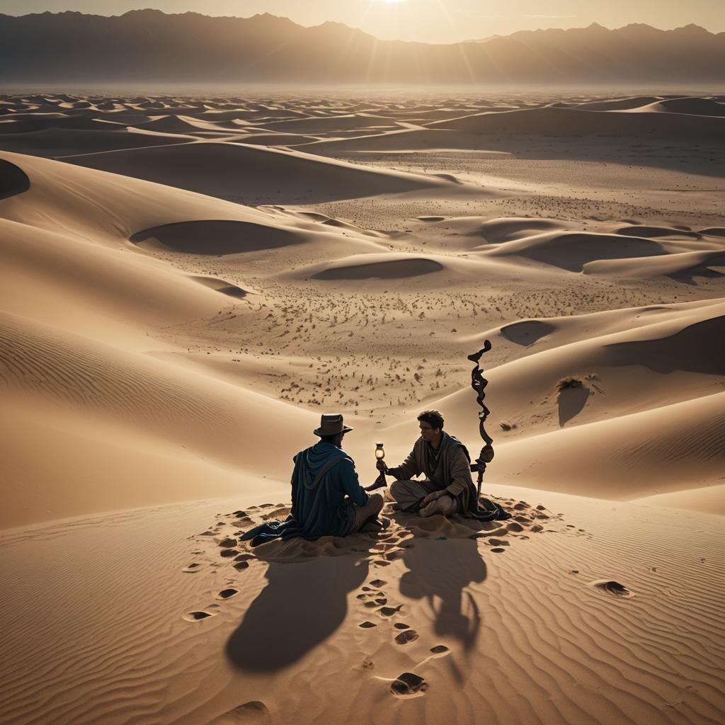 Desert Time: A Cinematic Matte Painting